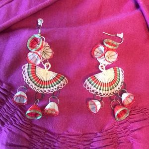 Noonday Collection Red Green White Earrings